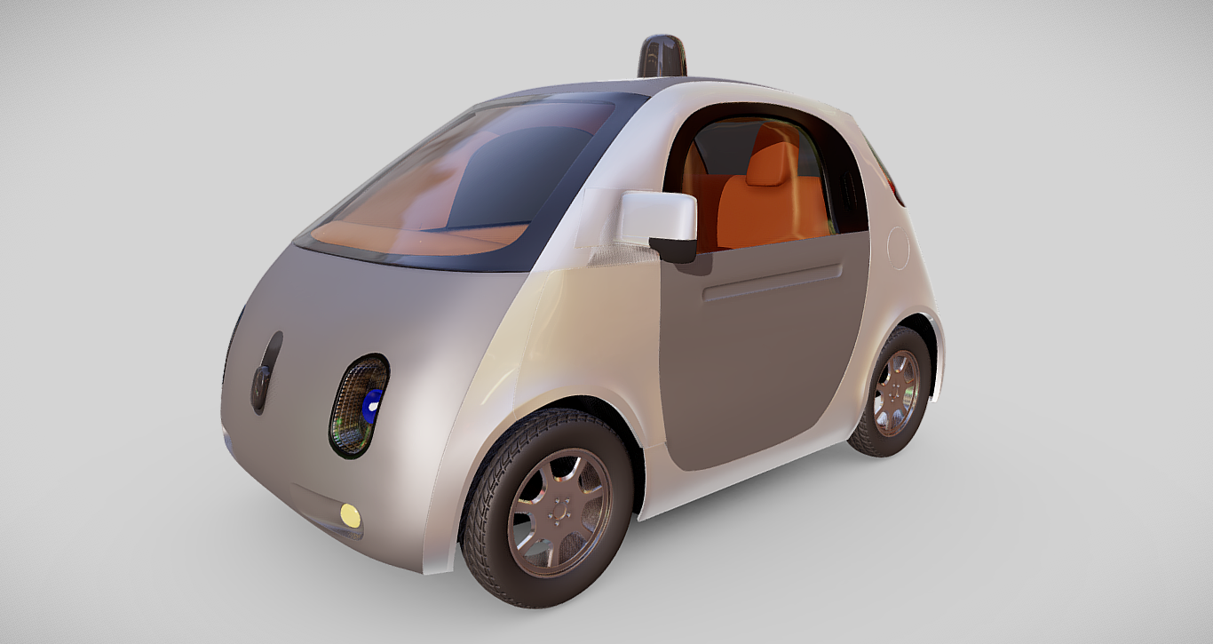 Google Self-Driving Car 3D Модель in Концепт 3DExport