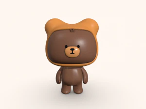 Cute Teddy Bear Toy 3D Model