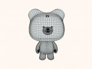 Cute Teddy Bear Toy 3D Model