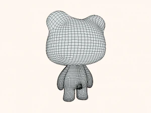 Cute Teddy Bear Toy 3D Model