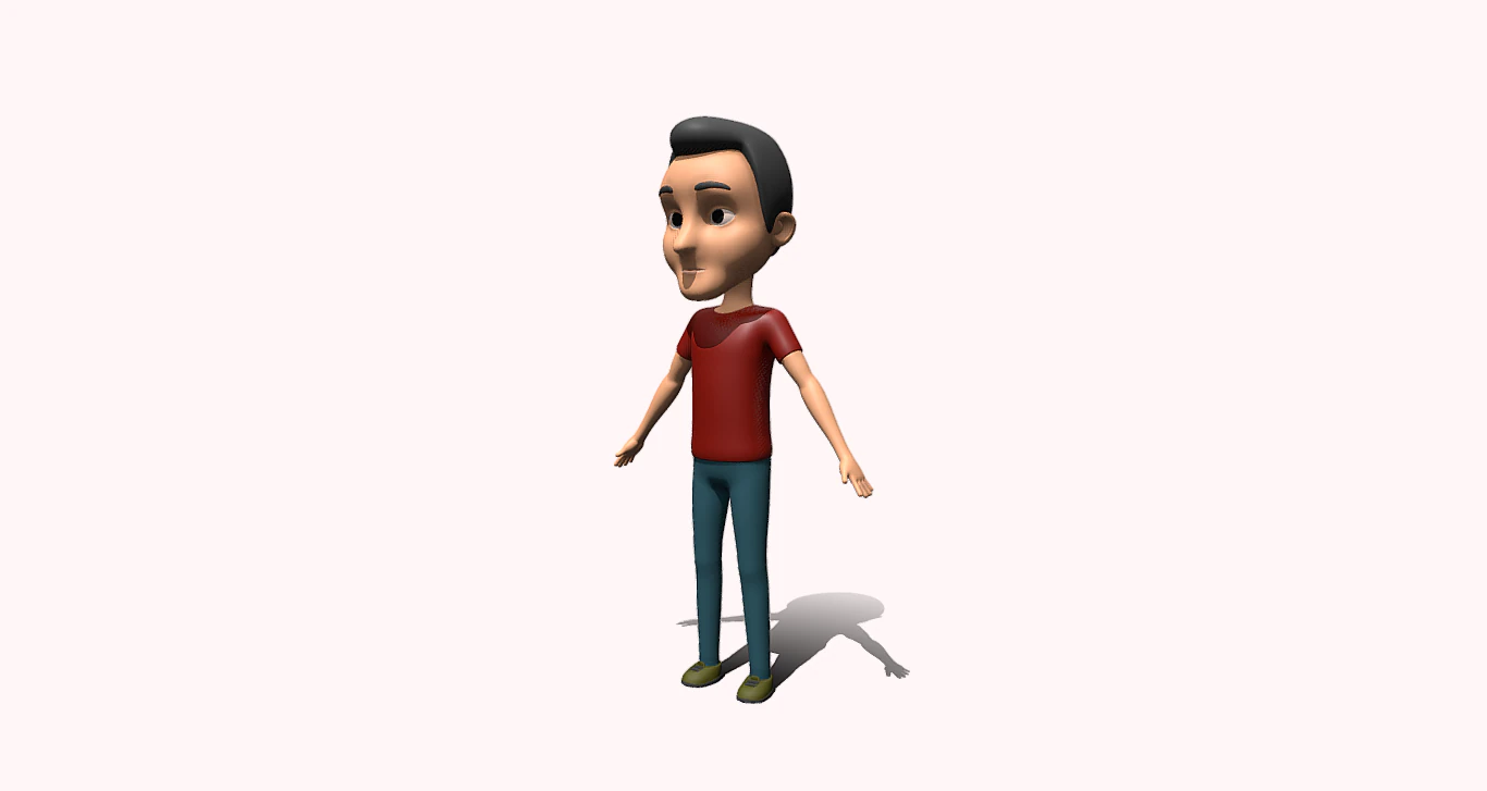 Men Cartoon 3D Model .c4d .max .obj .3ds .fbx .stl .blend 