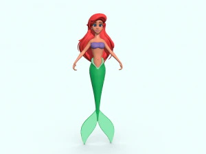 Princesa Ariel A Pequena Sereia Modelo 3D