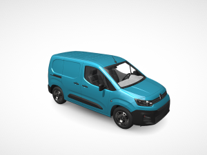 Citroen Berlingo Van Blue - Compact and Efficient Commercial Transport Solution 3D Model