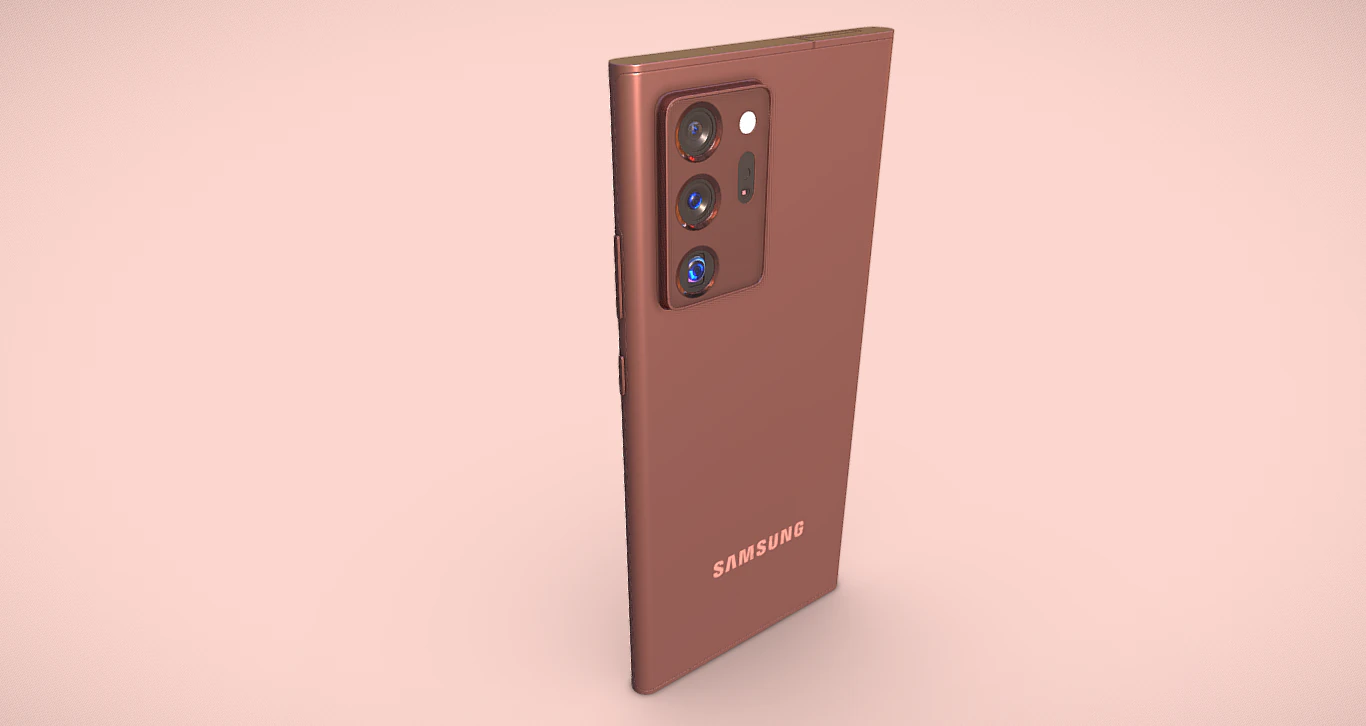 Samsung Galaxy Note 20 5G Mobile Phone - Unleash Your Potential 3D Model .c4d .max .obj .3ds .fbx .stl .blend