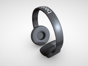 Unleash Your Sound with Beats Wireless Headphones Black 3D Model