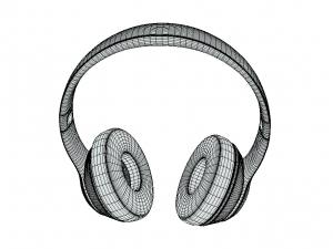 Unleash Your Sound with Beats Wireless Headphones Black 3D Model