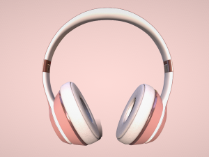 Unleash Your Sound with Beats Wireless Headphones Pink 3D Model