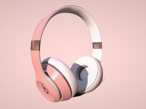 Unleash Your Sound with Beats Wireless Headphones Pink 3D Model