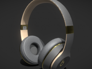 Unleash Your Sound with Beats Wireless Headphones Yellow 3D 模型