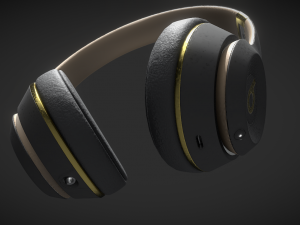 Unleash Your Sound with Beats Wireless Headphones Yellow 3D 模型