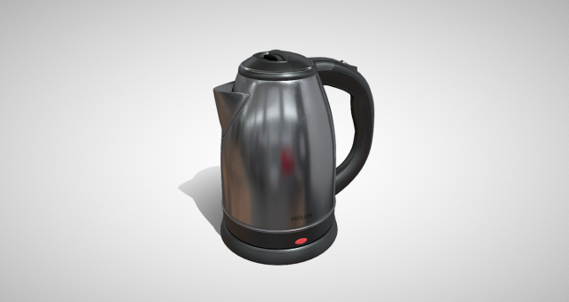 Kettle Black Electric - Effortless Boiling for Every Kitchen 3Dモデル .c4d .max .obj .3ds .fbx .stl .blend 