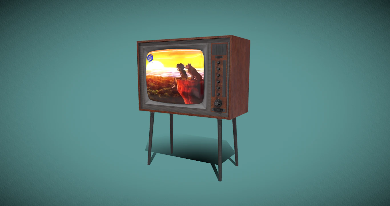 Vintage Retro Standing Cabinet TV - Nostalgic Entertainment in Style 3D Model .c4d .max .obj .3ds .fbx .stl .blend 