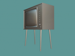 Vintage Retro Standing Cabinet TV - Nostalgic Entertainment in Style 3Dモデル