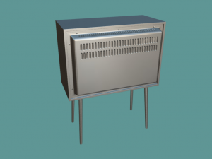Vintage Retro Standing Cabinet TV - Nostalgic Entertainment in Style 3Dモデル
