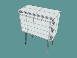 Vintage Retro Standing Cabinet TV - Nostalgic Entertainment in Style 3Dモデル