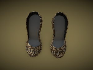 Step Into Style with Womens High Heels in Leopard Print 3Dモデル