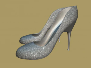 Entre no estilo com salto alto feminino com estampa de leopardo Modelo 3D