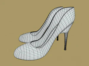 Entre no estilo com salto alto feminino com estampa de leopardo Modelo 3D