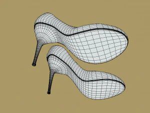 Entre no estilo com salto alto feminino com estampa de leopardo Modelo 3D