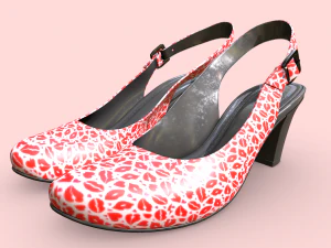 LoveBites Talons hauts pour femme &ndash; Faites une d&eacute;claration audacieuse avec le design des l&egrave;vres Modèle 3D