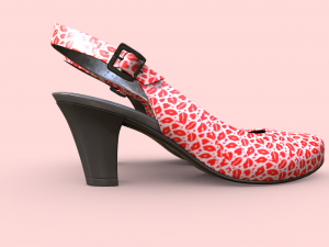 LoveBites Womens High Heels - Make a Bold Statement with Lips Design Modelo 3D