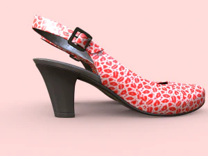 LoveBites Womens High Heels - Make a Bold Statement with Lips Design 3D Model