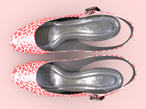 LoveBites Womens High Heels - Make a Bold Statement with Lips Design Modelo 3D