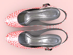 LoveBites Womens High Heels - Make a Bold Statement with Lips Design 3D Model