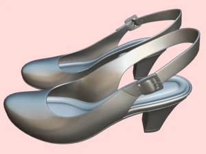 LoveBites Womens High Heels - Make a Bold Statement with Lips Design 3D Model
