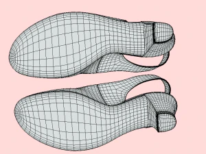 LoveBites Womens High Heels - Make a Bold Statement with Lips Design 3D Model