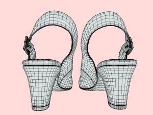 LoveBites Womens High Heels - Make a Bold Statement with Lips Design Modelo 3D