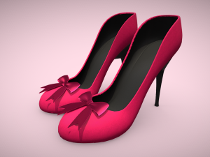 Gift Bows Womens High Heel Sandals - Elevate Your Look with Elegant Charm Modelo 3D