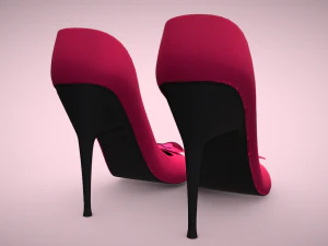 Gift Bows Womens High Heel Sandals - Elevate Your Look with Elegant Charm 3D Model