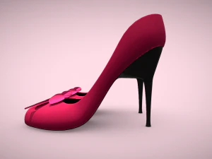 Gift Bows Womens High Heel Sandals - Elevate Your Look with Elegant Charm 3D Model