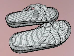 Abrace o conforto e o estilo com chinelos femininos Modelo 3D