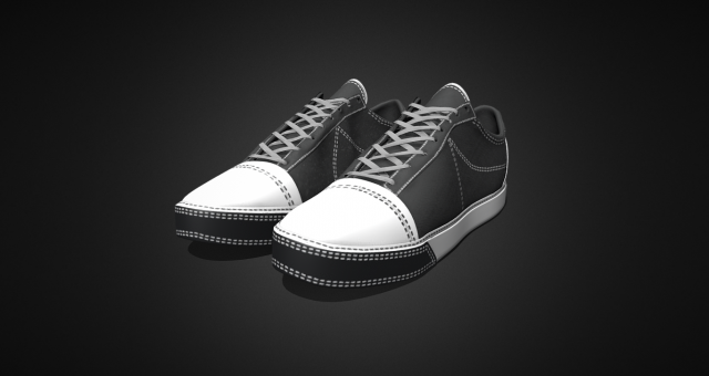 Classic Black Sneakers Timeless Style for Every Occasion Modèle 3D .c4d .max .obj .3ds .fbx .stl .blend 