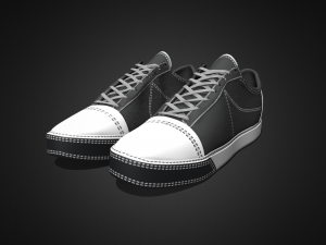 Classic Black Sneakers Timeless Style for Every Occasion Modelo 3D
