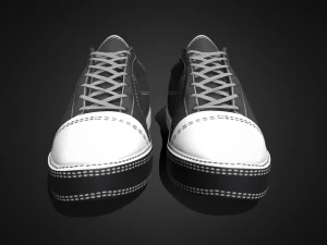 T&ecirc;nis preto cl&aacute;ssico estilo atemporal para todas as ocasi&otilde;es Modelo 3D