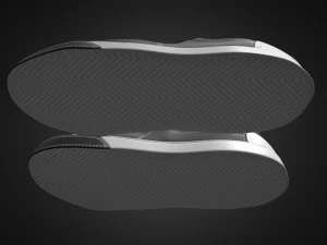 T&ecirc;nis preto cl&aacute;ssico estilo atemporal para todas as ocasi&otilde;es Modelo 3D