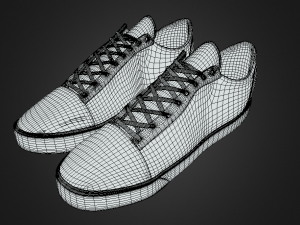 Classic Black Sneakers Timeless Style for Every Occasion Modèle 3D