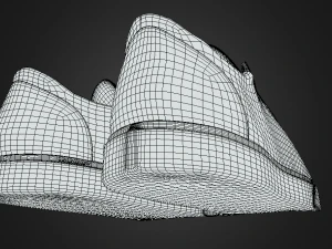 T&ecirc;nis preto cl&aacute;ssico estilo atemporal para todas as ocasi&otilde;es Modelo 3D