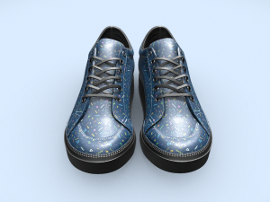 Embrace Casual Cool Blue Sneakers for Effortless Style 3D Model