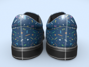 Embrace Casual Cool Blue Sneakers for Effortless Style 3D Model