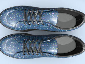 Embrace Casual Cool Blue Sneakers for Effortless Style 3D Model