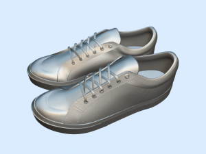 Embrace Casual Cool Blue Sneakers for Effortless Style 3D Model