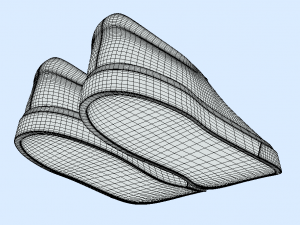 Embrace Casual Cool Blue Sneakers for Effortless Style 3D Model
