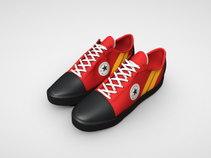 Step Out in Style Red Sneakers for Every Occasion 3D Model