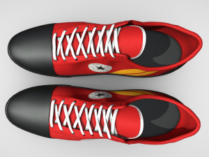 Step Out in Style Red Sneakers for Every Occasion Modèle 3D