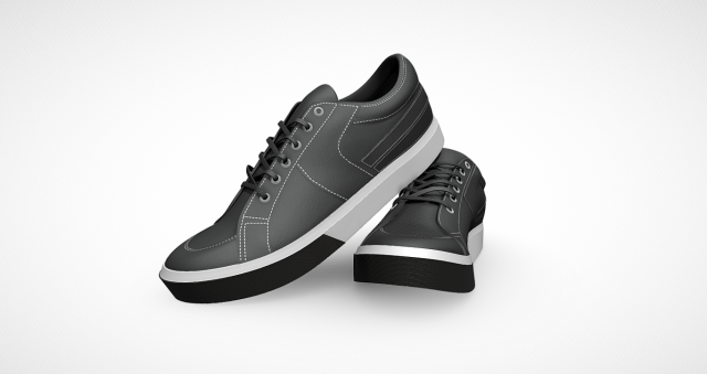 Classic Black Sneakers Timeless Style for Every Wardrobe Model 3D .c4d .max .obj .3ds .fbx .stl .blend 