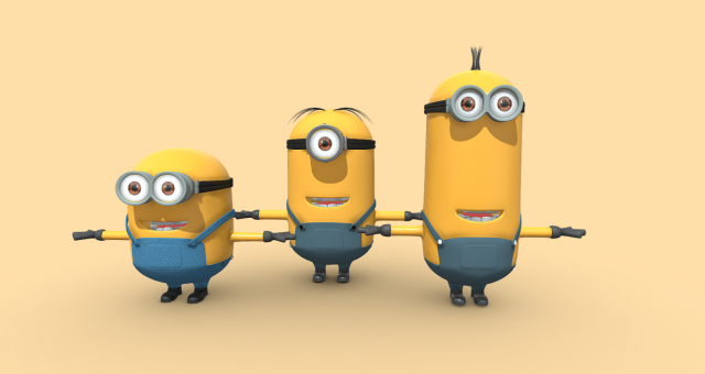 Join the Fun with Minions Gang s Kevin Stuart Bob Model 3D .c4d .max .obj .3ds .fbx .stl .blend 